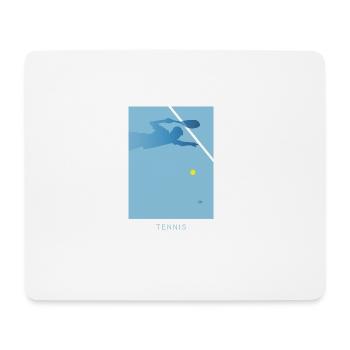 Tennis Art - Tapis de souris (format paysage) - blanc - Devant
