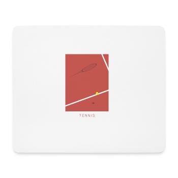 Tennis Art - Mousepad (Querformat) - Weiß - Vorne