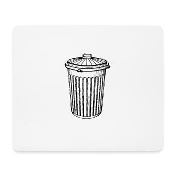 Mülleimer - Mousepad (Querformat) - Weiß - Vorne