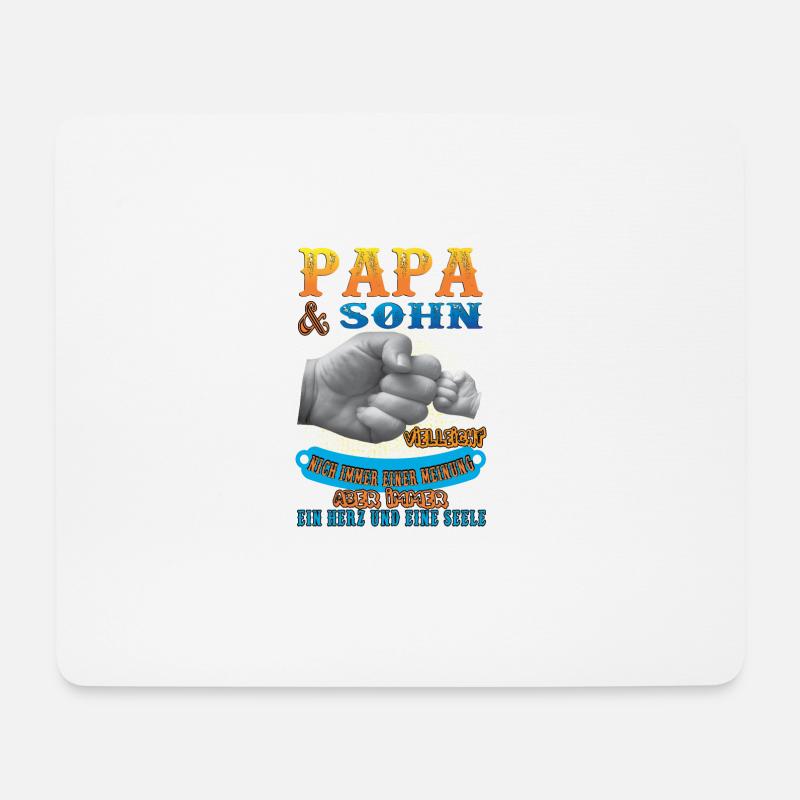 papa und sohn - Mousepad (Querformat) - Weiß