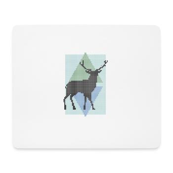 Hirsch - Mousepad (Querformat) - Weiß - Vorne