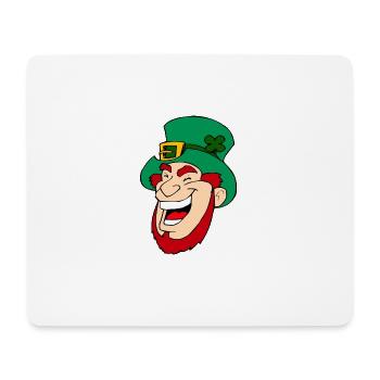 kleeblatt glueck shamrock luck four leaf clover35 - Mousepad (Querformat) - Weiß - Vorne
