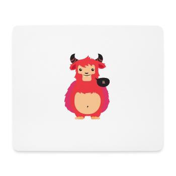 lustiges Monster für Kinder - Mousepad (Querformat) - Weiß - Vorne