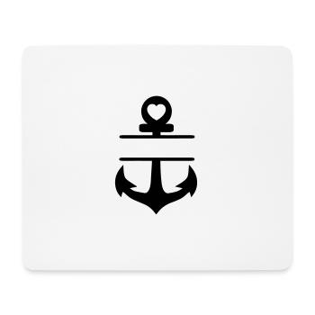 anker blanco - Mousepad (Querformat) - Weiß - Vorne
