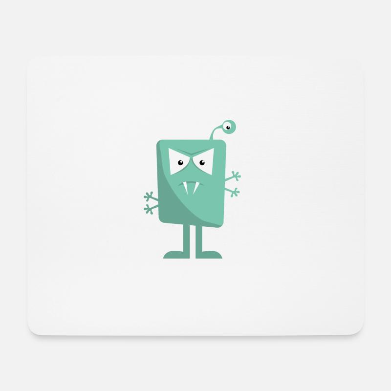 3 Augen Monster - Mousepad (Querformat) - Weiß