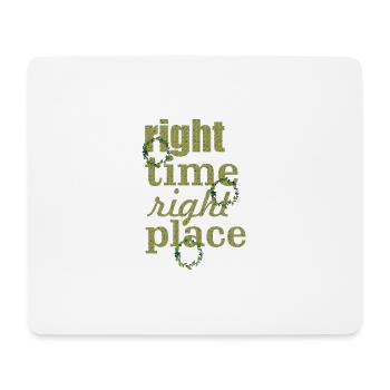 right time - Mousepad (Querformat) - Weiß - Vorne