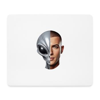 Human Alien Hybrid Human Hybridization Program - Mousepad (Querformat) - Weiß - Vorne
