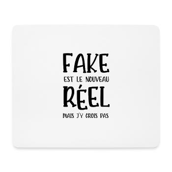 fake est le nouveau réel - Tapis de souris (format paysage) - blanc - Devant