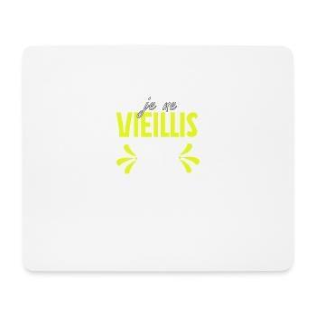Je ne vieillis pas, je prends de la valeur - Tapis de souris (format paysage) - blanc - Devant