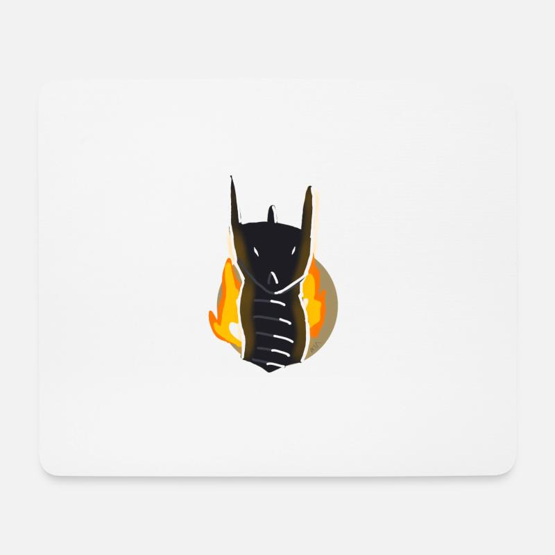 Drachenfeuer - Mousepad (Querformat) - Weiß