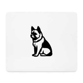 Akita Inu Dog Icon - Mouse Pad (horizontal) - white - Front