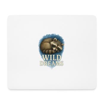 Wild Dreams - Aquarelle de raton laveur endormi - Tapis de souris (format paysage) - blanc - Devant