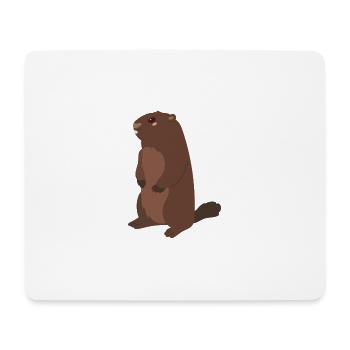 Murmeltier - Mousepad (Querformat) - Weiß - Vorne