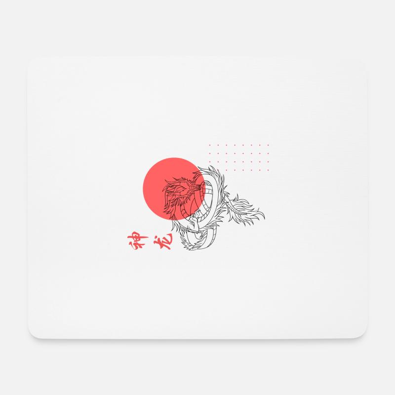 Chinesischer Drache - Mousepad (Querformat) - Weiß