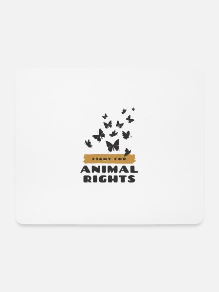 Animal Rights / Tierschutz - Mouse Pad (horizontal) - white