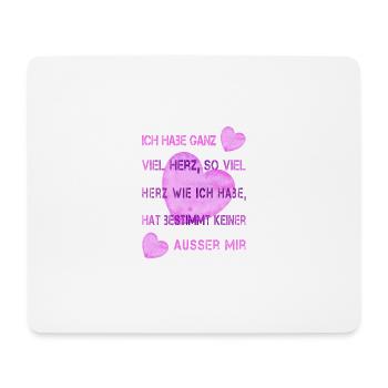 gute Seele viel Herz - Mousepad (Querformat) - Weiß - Vorne