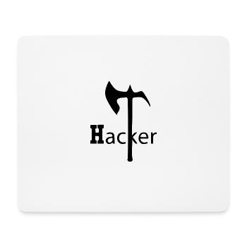 hacker Tshirt Geschenk für Nerds und Computerfreak - Mousepad (Querformat) - Weiß - Vorne