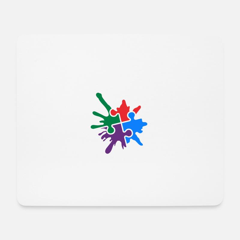 Autismus - Mousepad (Querformat) - Weiß