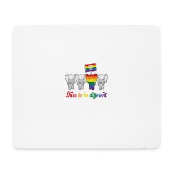 gay pride queerOsez être différent - Tapis de souris (format paysage) - blanc - Devant