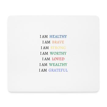 Law of Attraction - I Am - Mouse Pad (horizontal) - white - Front