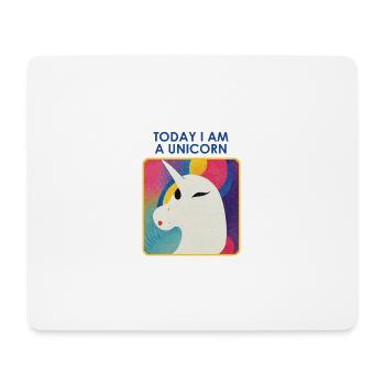 Unicorn with Motto – Unique Design - Mouse Pad (horizontal) - white - Front