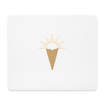 Eis Sonne - Mousepad (Querformat) - Weiß - Vorne