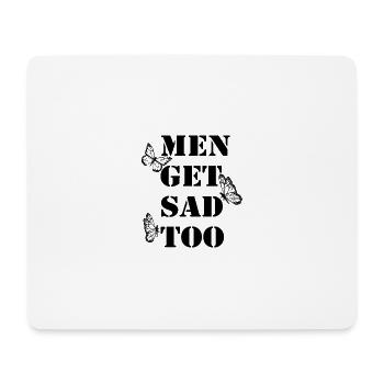 Vintage Men get sad too - Mouse Pad (horizontal) - white - Front