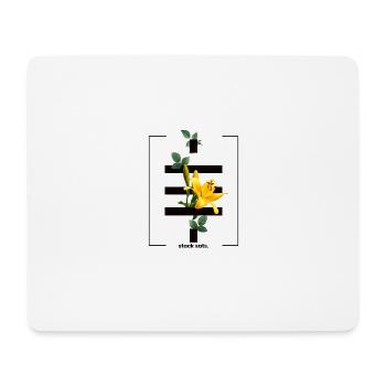 Flowers Bitcoin Crypto Satoshis Symbol 21 - Mouse Pad (horizontal) - white - Front