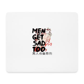 japanese style Men get sad too - Mouse Pad (horizontal) - white - Front