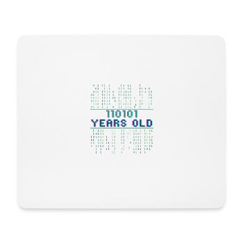 53. Geburtstag 53 Jahre alt Binärcode Coder - Mousepad (Querformat) - Weiß - Vorne