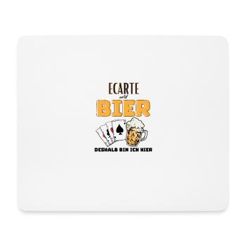 Ecarte et bière - Tapis de souris (format paysage) - blanc - Devant