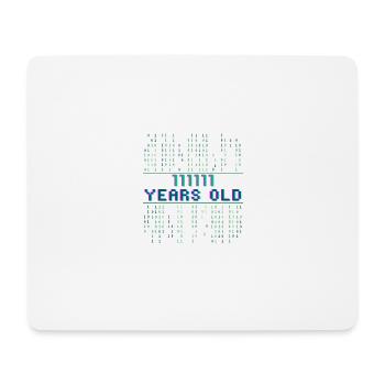 63. Geburtstag 63 Jahre alt Binärcode Coder - Mousepad (Querformat) - Weiß - Vorne