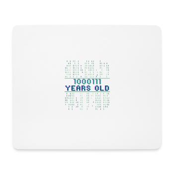 71. Geburtstag 71 Jahre alt Binärcode Coder - Mousepad (Querformat) - Weiß - Vorne