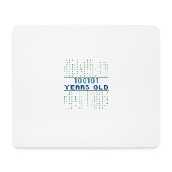 37. Geburtstag 37 Jahre alt Binärcode Informatik - Mousepad (Querformat) - Weiß - Vorne