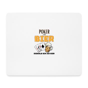 Poker et bière - Tapis de souris (format paysage) - blanc - Devant