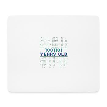 77. Geburtstag 77 Jahre alt Binärcode Informatik - Mousepad (Querformat) - Weiß - Vorne