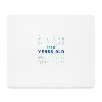 14th birthday 14 years old Binary code computer science - Mouse Pad (horizontal) - white - Front