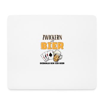 Pinces et bière - Tapis de souris (format paysage) - blanc - Devant