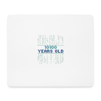 20th Birthday 20 Years Old Binary Code Computer Science - Mouse Pad (horizontal) - white - Front