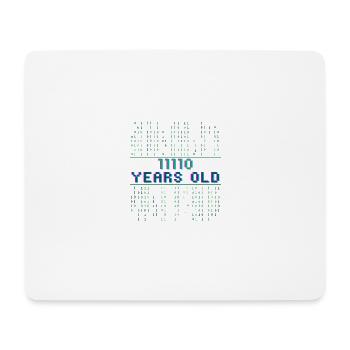 30e anniversaire 30 ans Code binaire Informatique - Tapis de souris (format paysage) - blanc - Devant