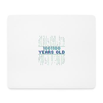 76. Geburtstag 76 Jahre alt Binärcode Informatik - Mousepad (Querformat) - Weiß - Vorne