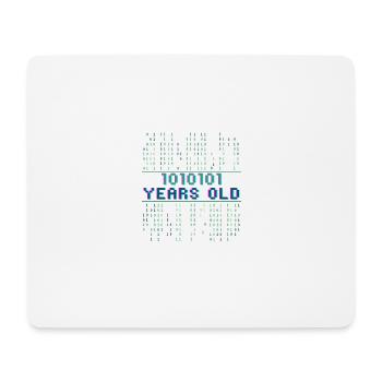 85. Geburtstag 85 Jahre alt Binärcode Coder - Mousepad (Querformat) - Weiß - Vorne