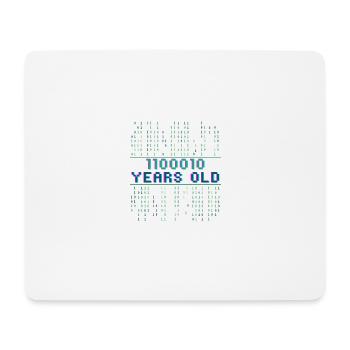 98th Birthday 98 Years Old Binary Code Coder - Mouse Pad (horizontal) - white - Front