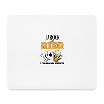 Tarock und Bier - Mousepad (Querformat) - Weiß - Vorne