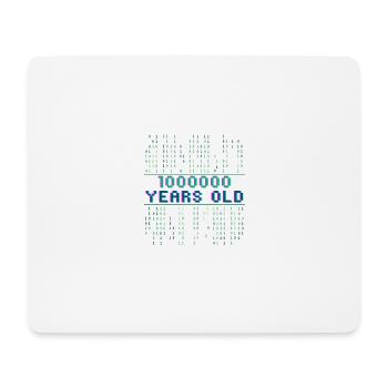 64th Birthday 64 years old Binary Code Computer Science - Mouse Pad (horizontal) - white - Front