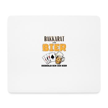 Baccarat et bière - Tapis de souris (format paysage) - blanc - Devant