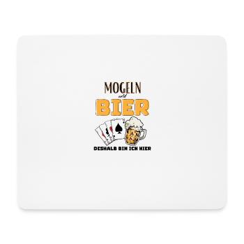 Cheating and beer - Mouse Pad (horizontal) - white - Front