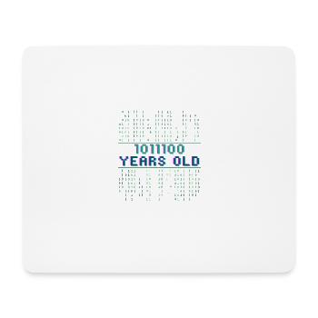 92nd Birthday 92 years old Binary Code Computer Science - Mouse Pad (horizontal) - white - Front