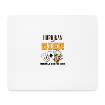 Ouragan et bière - Tapis de souris (format paysage) - blanc - Devant