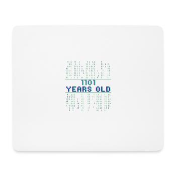 13. Geburtstag 13 Jahre alt Binärcode Coder - Mousepad (Querformat) - Weiß - Vorne